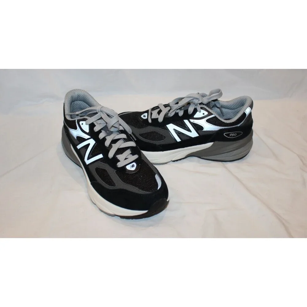 New Balance FuelCell 990v6 Athletic Sneakers YOUTH 7 WOMEN'S 8.5 BLACK GRAY